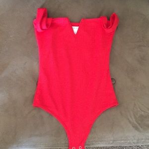 Red body suit